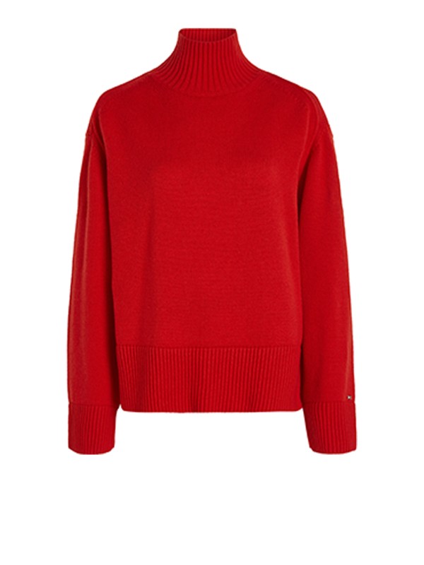 Relaxed fit pullover with mock neck Relaxed fit pullover with mock neck