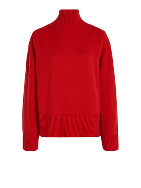 Relaxed fit pullover with mock neck Relaxed fit pullover with mock neck
