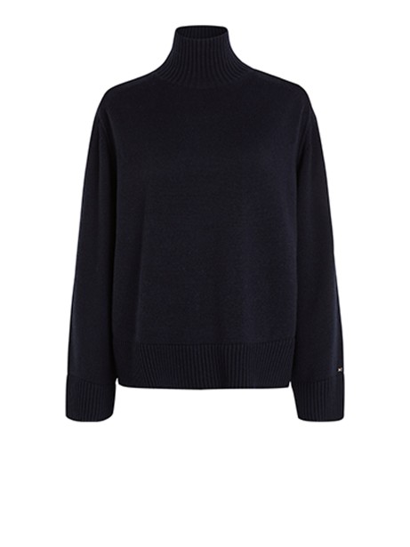 Relaxed fit pullover with mock neck Relaxed fit pullover with mock neck