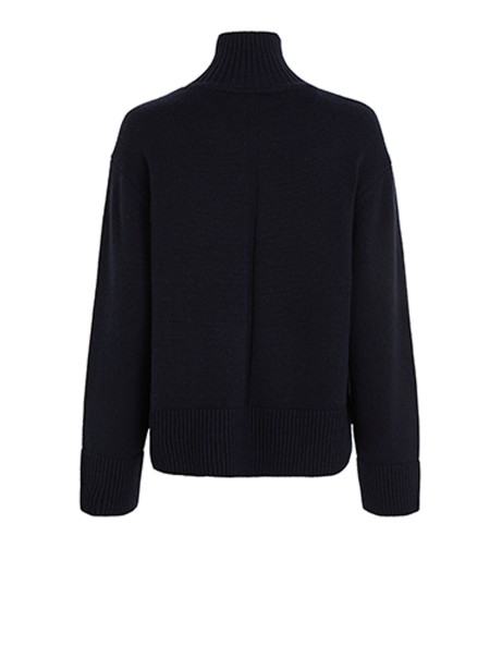 Relaxed fit pullover with mock neck