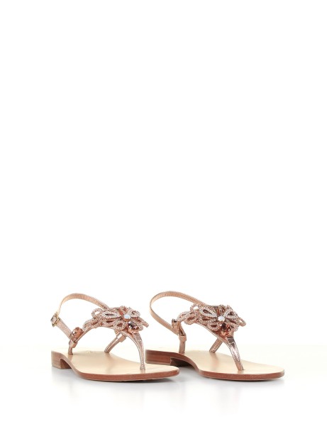 Thong sandal with jewel detail