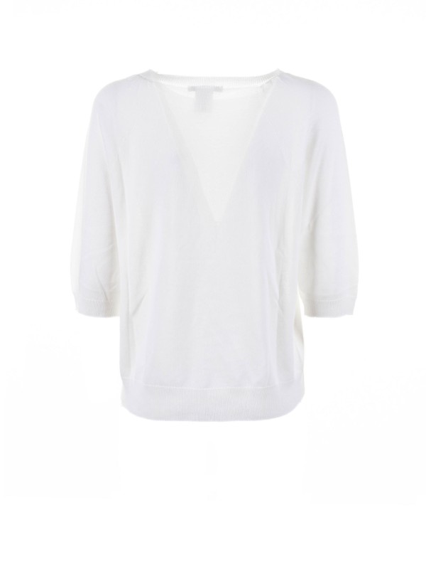 White T-shirt with 3/4 sleeves