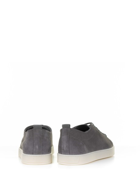 Sneaker grigia in pelle