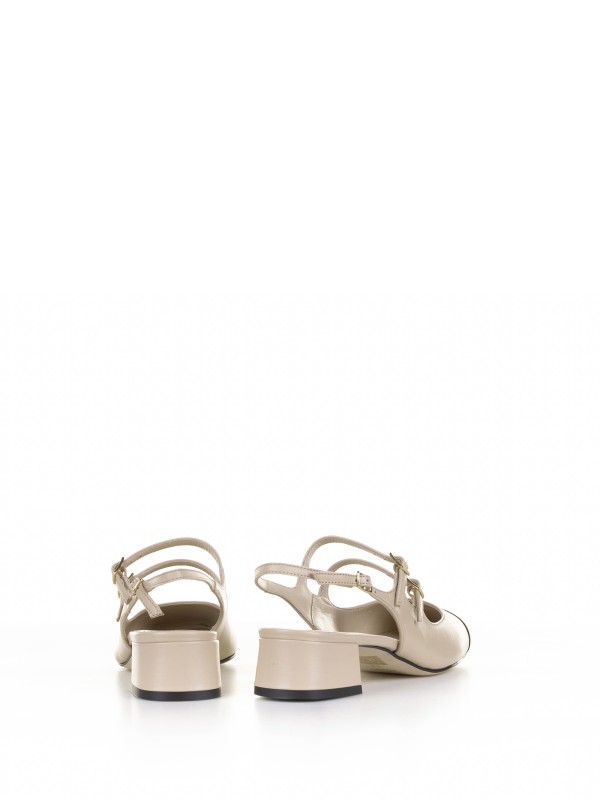 Chanel slingback doppio cinturino in nappa