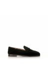Black velvet loafer