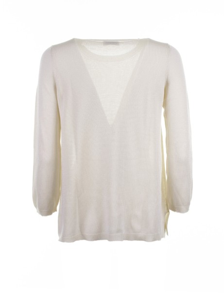Maglia girocollo vaniglia
