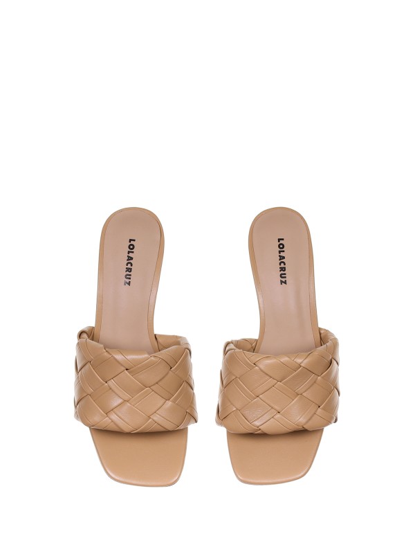 Sandal Braided In Camel Colored