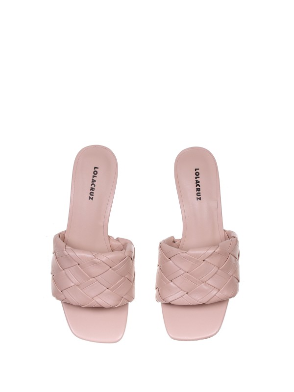Sandal Braided In Nude Colored