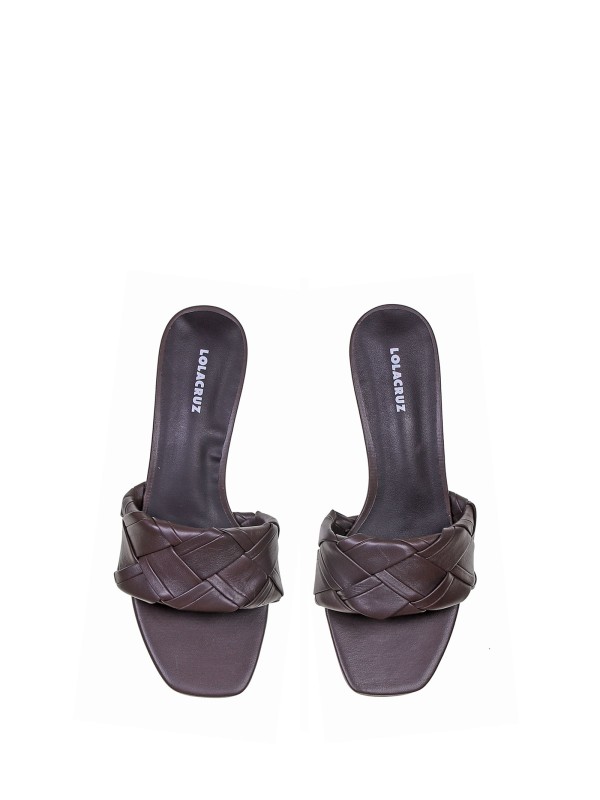 Sandal Braided In Brown Colored