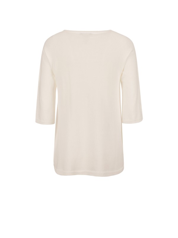 T-shirt bianca con maniche 3/4