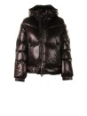 Shiny down jacket with hood and zip