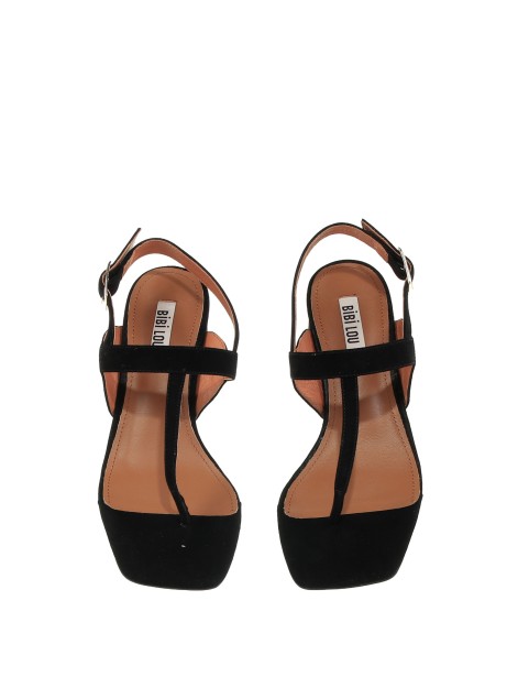 Sandalo infradito in camoscio