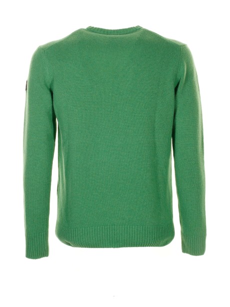 Maglia girocollo in lana con logo 2