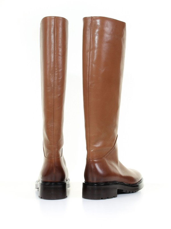 Strategia  High leather boot with shaded detail