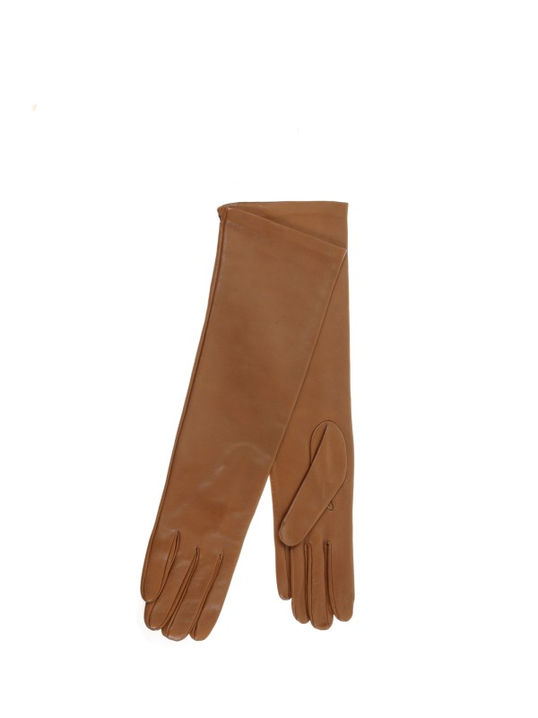 Long nappa leather gloves