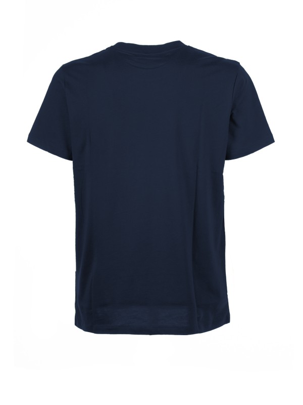 T-shirt blu navy con taschino