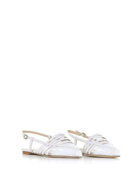 Ballerina in naplak con tallone aperto