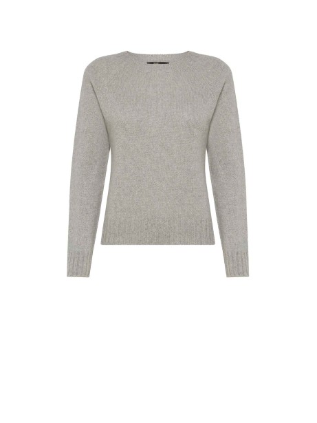 Maglia girocollo in puro cashmere