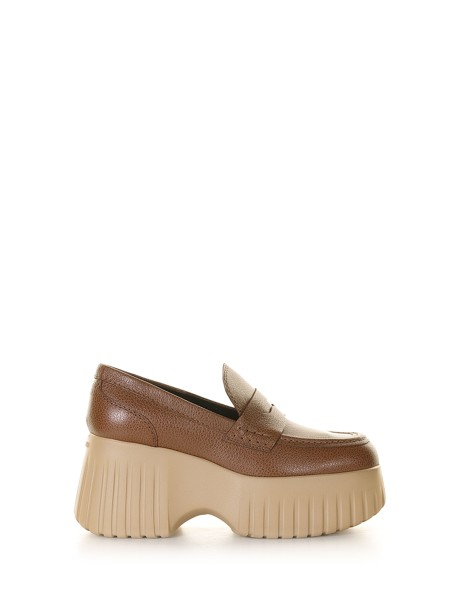 H-Stripes loafer with wedge