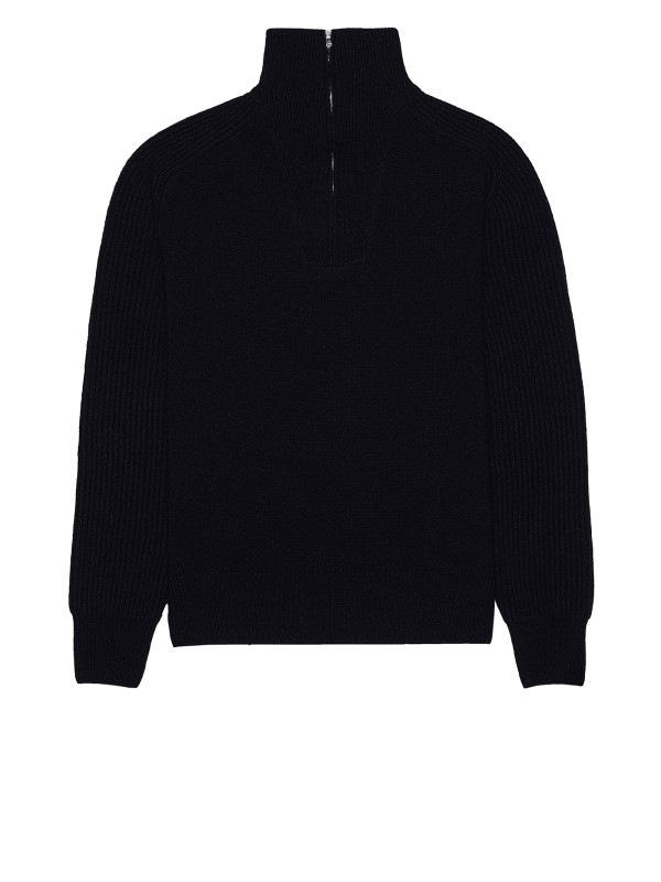 Black turtleneck with zipper on sale