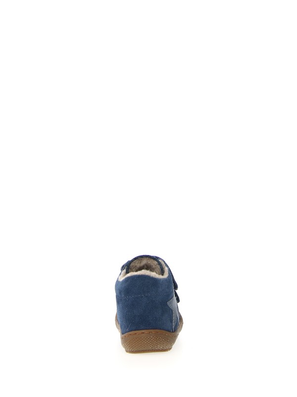Scarpine primi passi blu in suede con strap