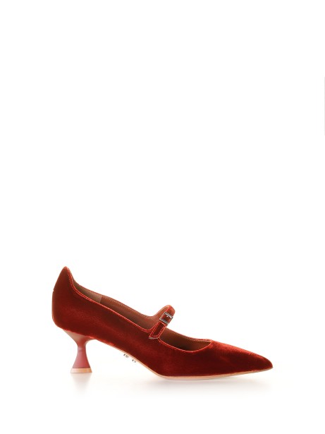 Décolleté in velluto con fibbia Décolleté in velluto con fibbia