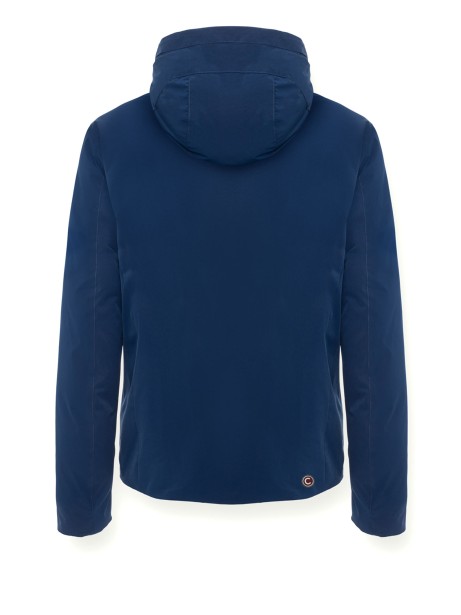 Piumino blu reversibile con zip e cappuccio 2