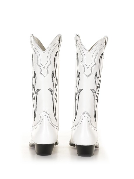 Stivale Texano Santa Fe in stile cowboy bianco