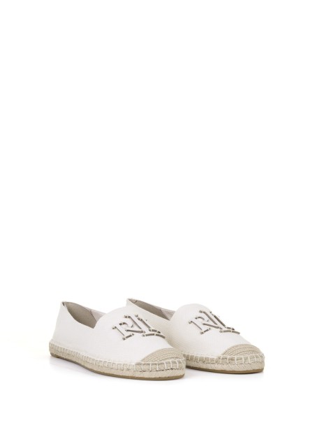 White espadrilles with logo