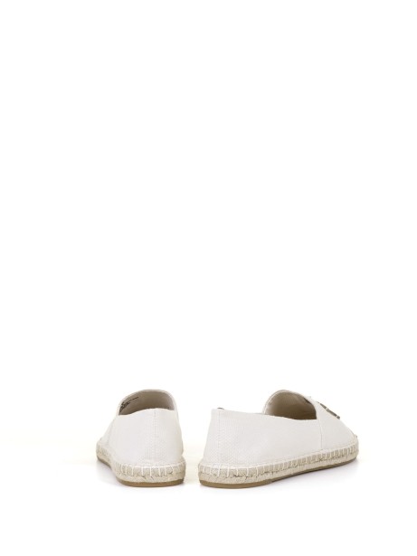 White espadrilles with logo