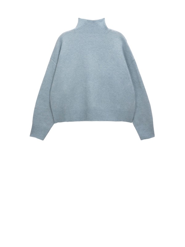 Light blue turtleneck sweater