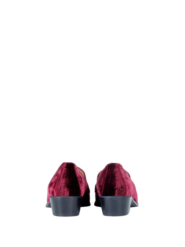 Axel Burgundy Velvet Moccasin