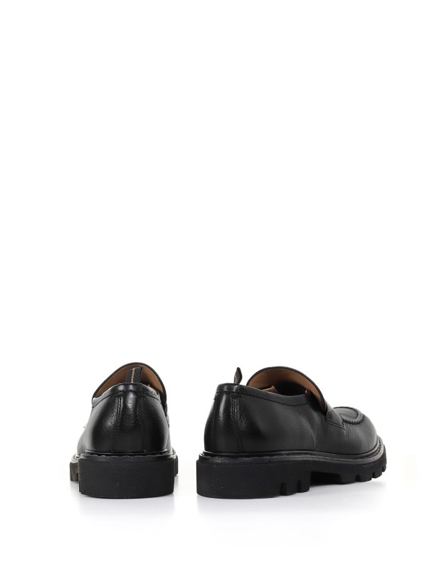 Leather loafers with extralight sole