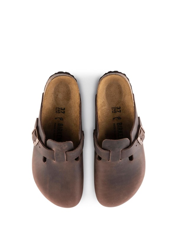 Sabot Boston habana in pelle oliata