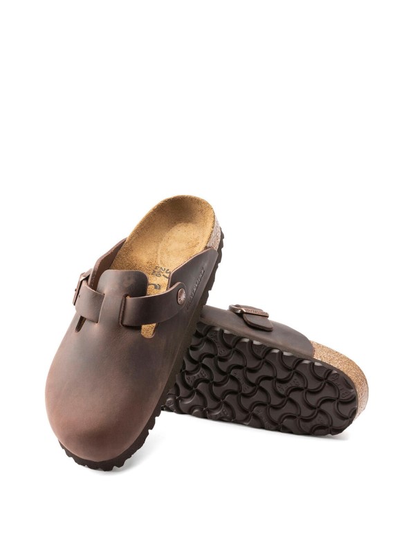 Sabot Boston habana in pelle oliata