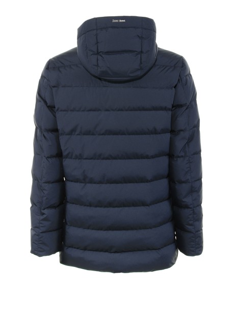 Men's Down Jacket Blue with Padded Design