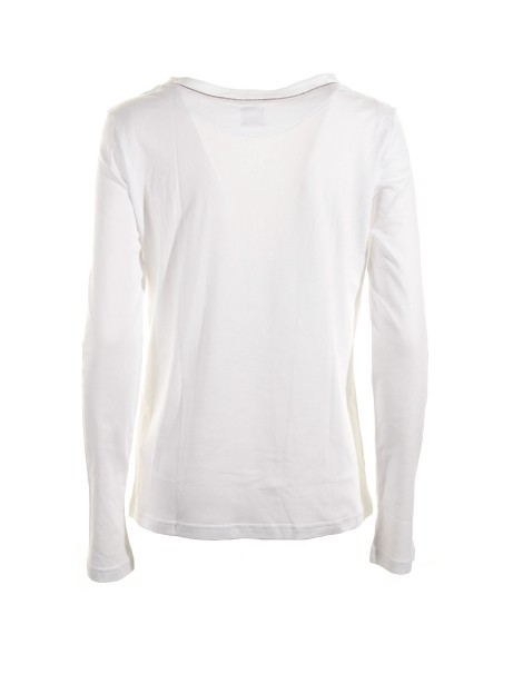 White long-sleeved shirt with lurex 2