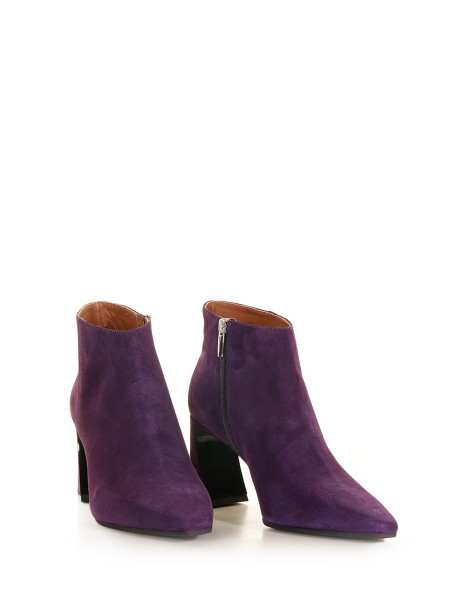 Purple suede ankle boot 2