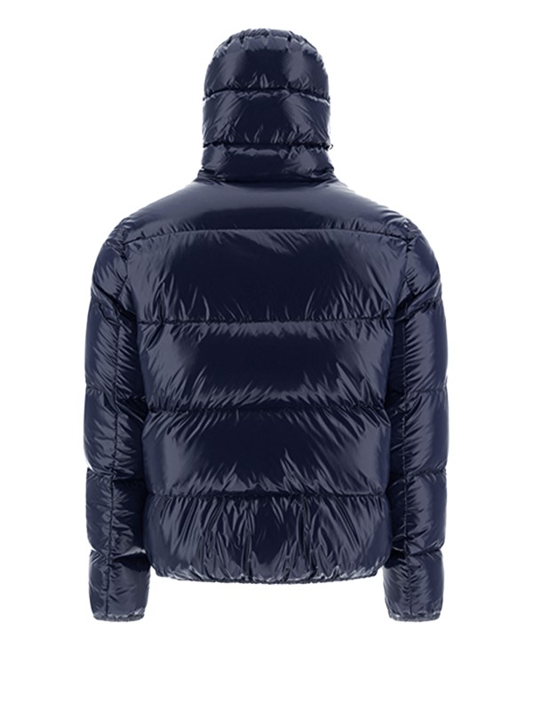 Bomber in gloss con cappuccio