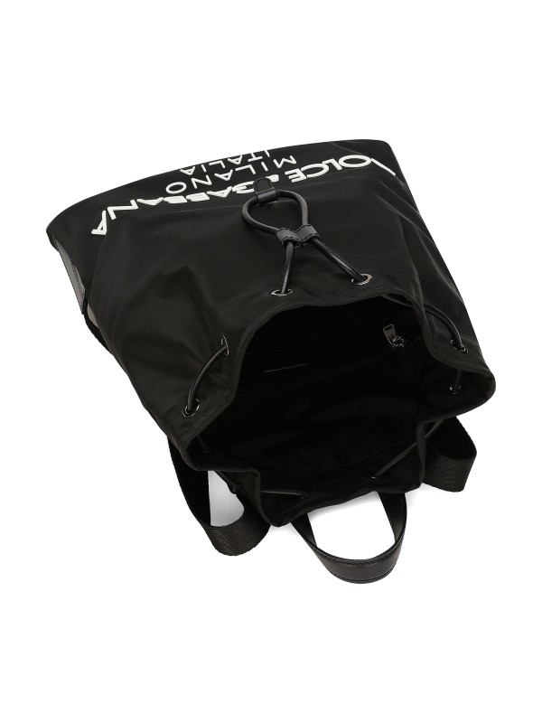 Zaino in nylon con logo a contrasto
