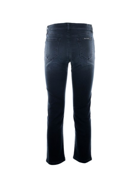 Pantalone blu a vita alta 2