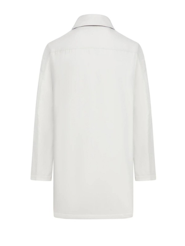 Men's Waterproof Jacket White Long