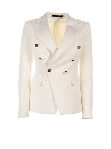 White Jalicya double-breasted blazer jacket