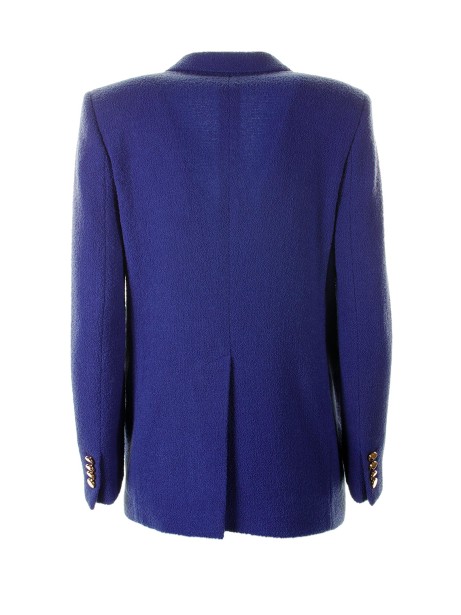 Giacca doppiopetto lunga blu 2