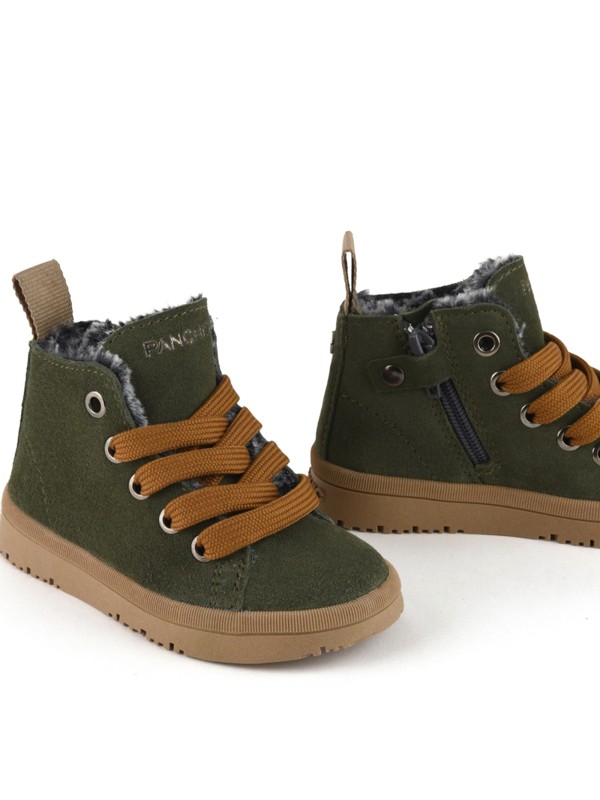 Polacchino P01 bambino verde in suede