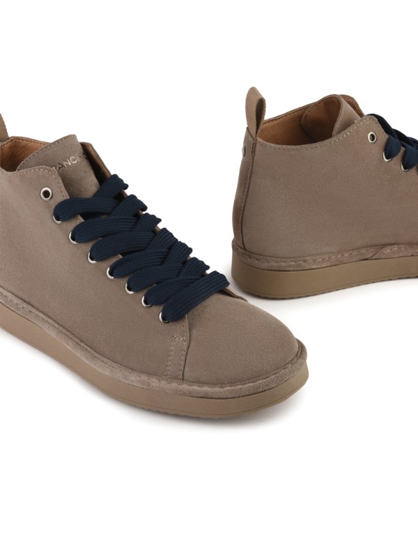 Men's P01 walnut suede ankle boot