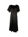 Long black dress with short sleeves