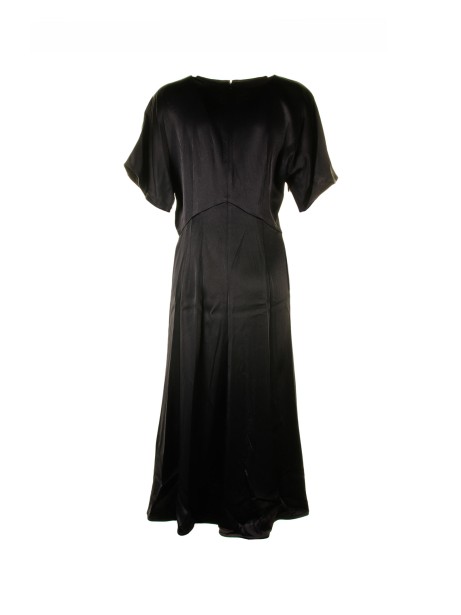 Long black dress with short sleeves 2