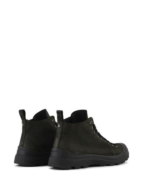 P03 men's ankle boot in waxed suede