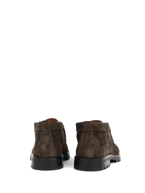Slip on ankle boots in brown suede